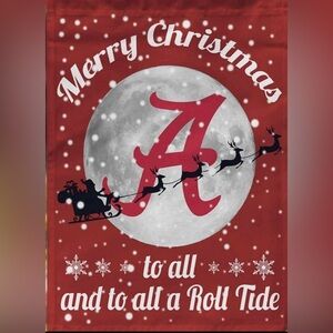 Red Christmas Holiday Flag